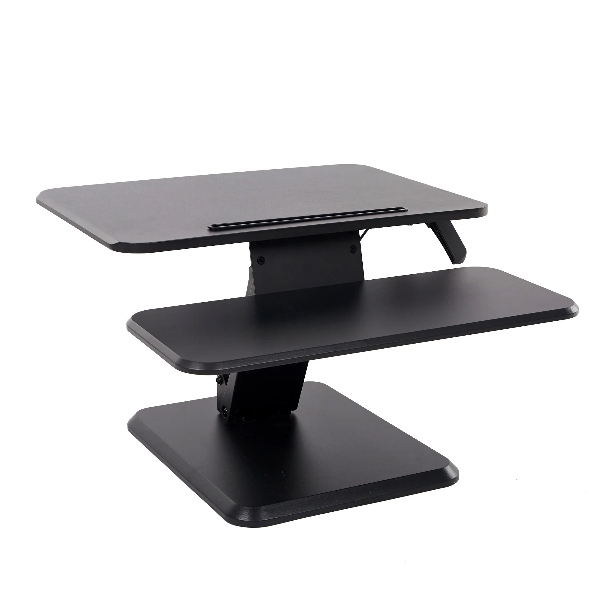 

Height Adjustable Standing Desk Converter Computer Monitor Riser Ergonomic Sit to Stand Desktop with Keyboard Tray for Gaming