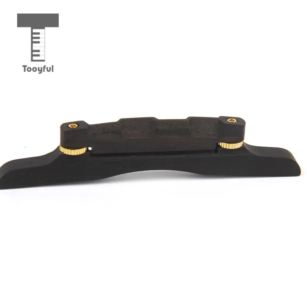 

Tooyful Top Quality Ebony Wood Guitar Bridge Adjustable Mandolin Bridge Excellent Durability Professional Guitar Accessories