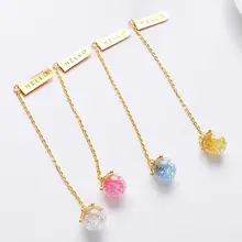 24 шт./лот Творческий алмаз глазури Закладки брелок канцелярский школьный офисный поставить Эсколар