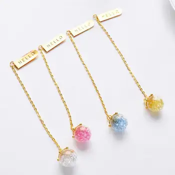 

24 pcs/lot Creative Diamond Glaze Pendant Bookmark Stationery School Office Supply Escolar Papelaria