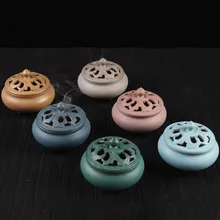 Ретро спиральный ладан горелка ароматерапея печь Изысканный чистый Цвет Курильница с Буддой поставка украшения дома использование в домашних Teaho