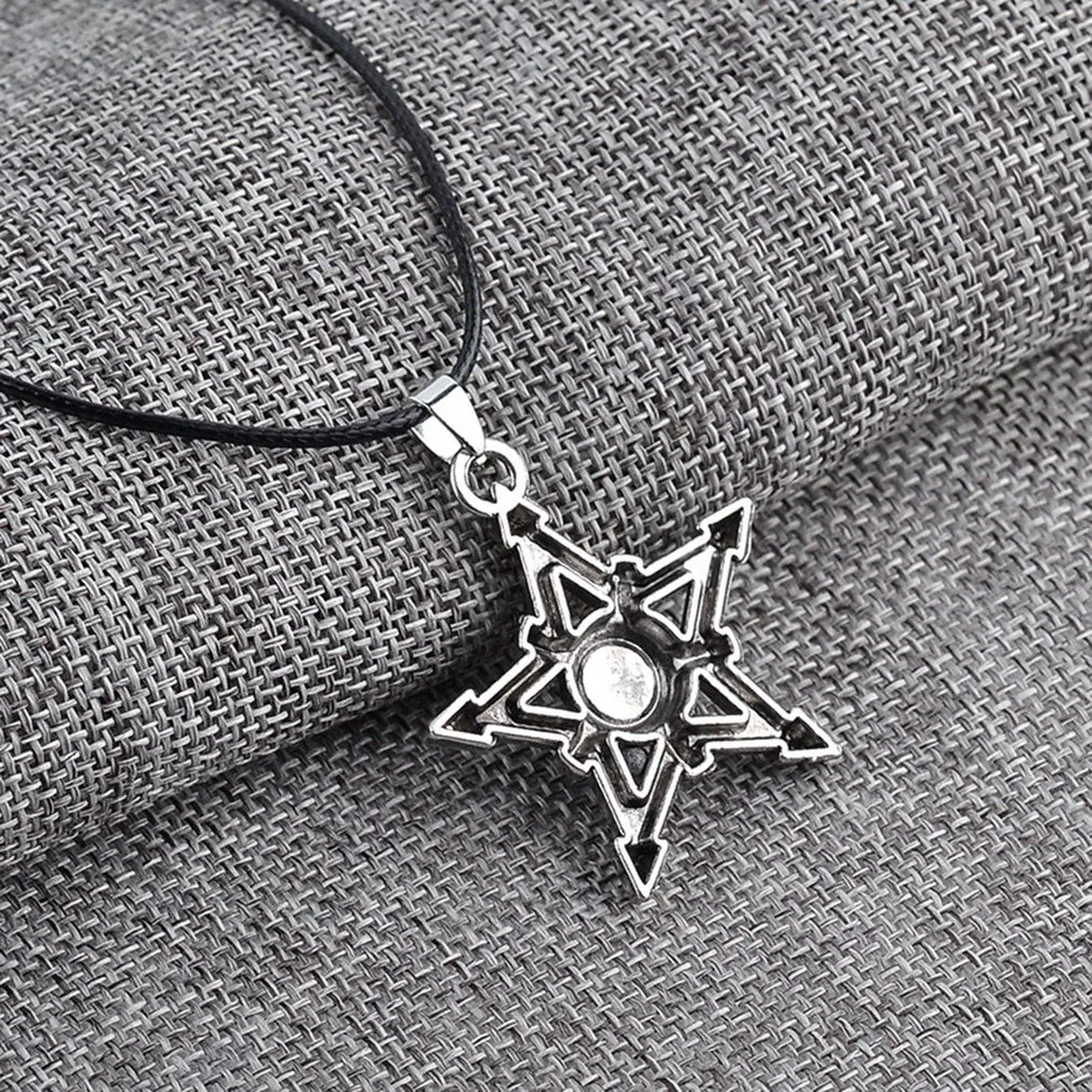 Новый модный Black Rock Shooter пентаграмма горный хрусталь кулон цепочки и ожерелья для