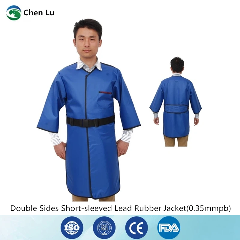 

Medical exposure radiological protection 0.35mmpb double sides short-sleeved jacket x-ray protective lead rubber clothing