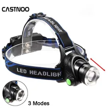 Кастноо T6 светодиодный 3 режима налобный фонарь наружный перезаряжаемый налобный фонарь 500 лм масштабируемый для охоты кемпинга 18650 аккумулятор
