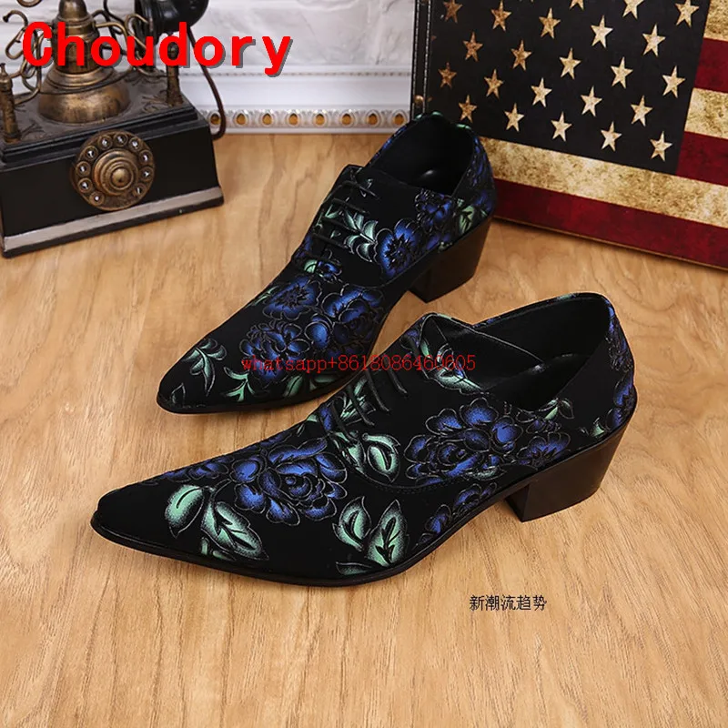 men's floral formal shoes