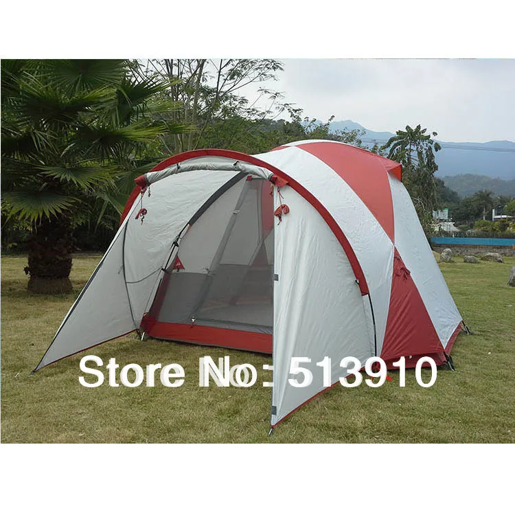 

Multiplayer octagonal dome tent!5 Persons double layer 1hall 1room anti-storm & anti-wind large family outdoor camping tent
