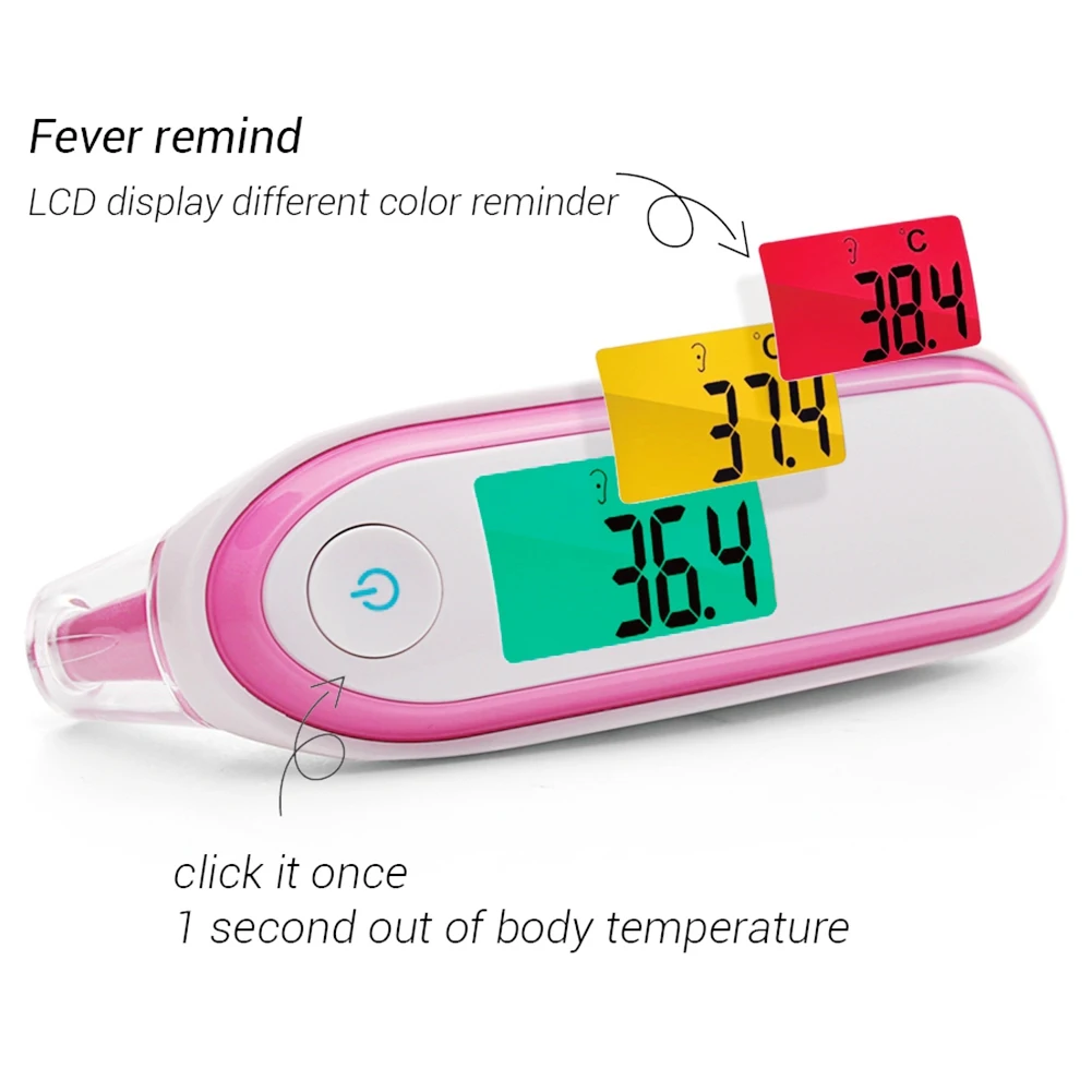 Lcd цифровой инфракрасный термометр для детей бесконтактный термометр для ушей и лба температура тела Детский Взрослый медицинский термометр Зеленый