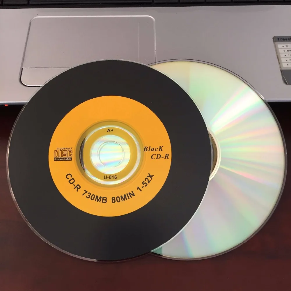 10 дисков менее 0.3% частота дефектов 700MB 52X черный и желтый пустой Печатный CD-R диск