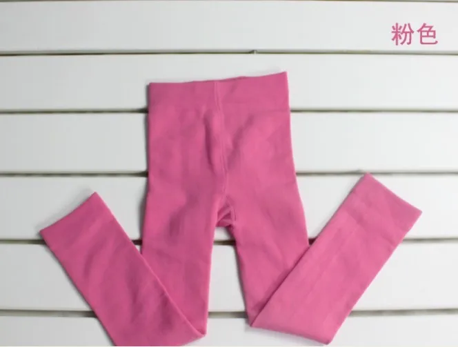 Г. Осенне-зимние однотонные леггинсы для маленьких девочек, штаны детские леггинсы, модные бархатные детские штаны теплые леггинсы для девочек, От 2 до 10 лет - Цвет: pink