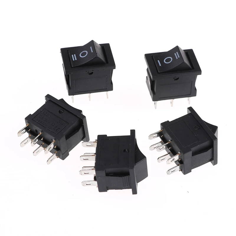 

5pcs/lot ON/OFF KCD1 203 6P Boat Rocker Switch 6A/250VAC 10A/125VAC Car Dash Dashboard Truck