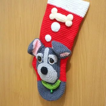 

Crochet baby handmade Festival socks dog style model number SC002