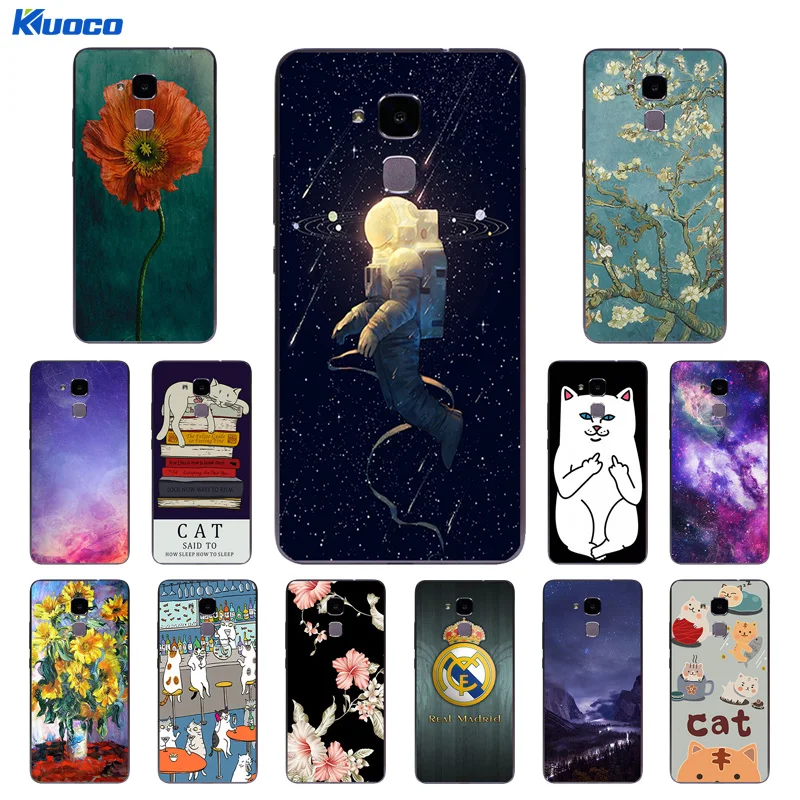 Мягкий силиконовый чехол для Huawei Honor 5C/7 Lite/GT3 5 2 дюйма с принтом кота Пейзажа C |
