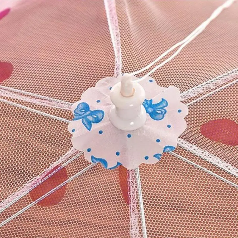 Home Food Cover Anti Mosquito Fly Resistant Lace Foldable Umbrella Table Desk Food Cover for Kitchen Gadget Outdoor Picnic