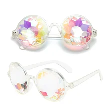 Музыкальный фестиваль, калейдоскоп, очки, мультипликаторы, линзы, дифракция, призматические линзы, пластиковая оправа, вечерние, Клубные солнцезащитные очки