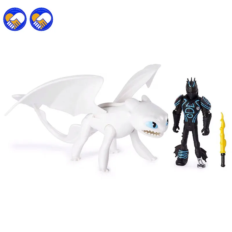 

9~23CM lot How to Train Your Dragon 3 Light Fury Toothless Action figure White Dragon Toys For Children's Birthday Gifts