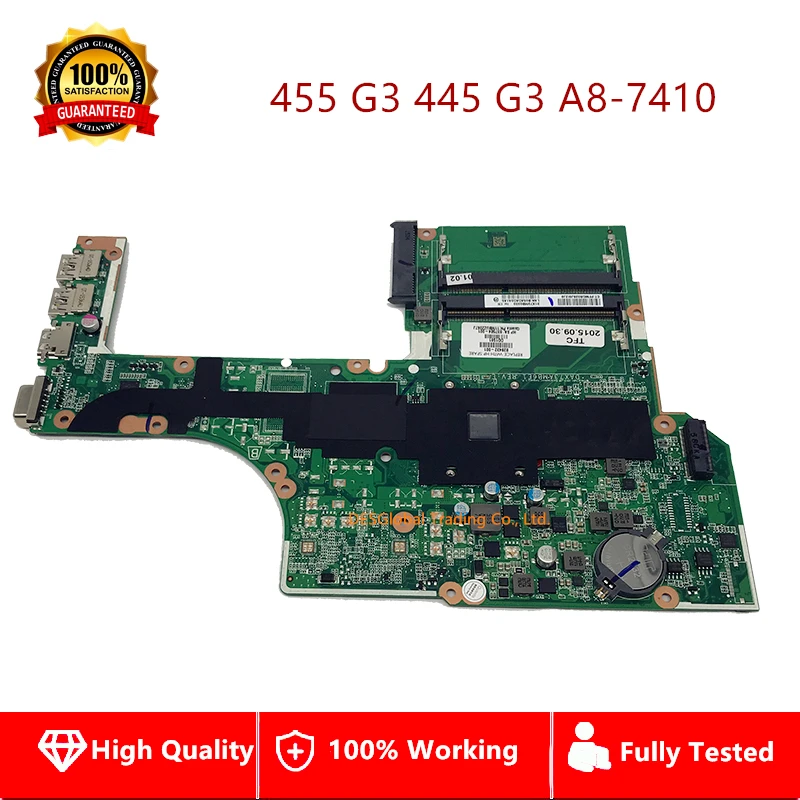 

828432-601 837584-001 Mainboard For HP ProbBook 455 G3 445 G3 Laptop motherboard DAX63CMB6C0 With A8-7410 DAX73AMB6E1 100% Test