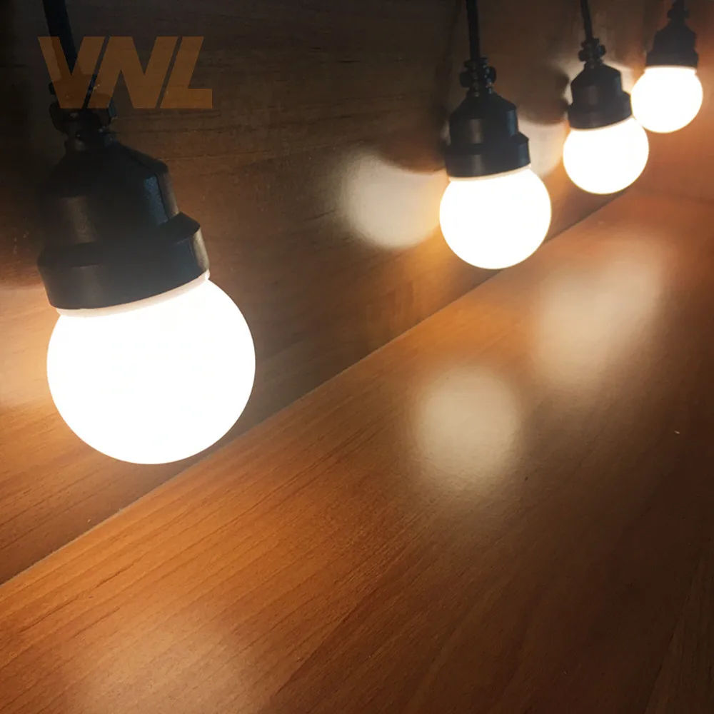 VNL IP65 Milky Globe Droop G50 светодиодная световая гирлянда Подключаемая наружная
