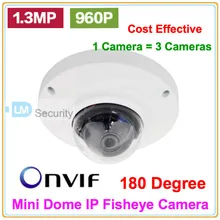 Низкая Lux 1,3 мегапиксельная рыбий глаз IP камера с 180 градусов угол смотровая линза Внутренний интерьер вандалоустойчивый купол рыбий глаз камера