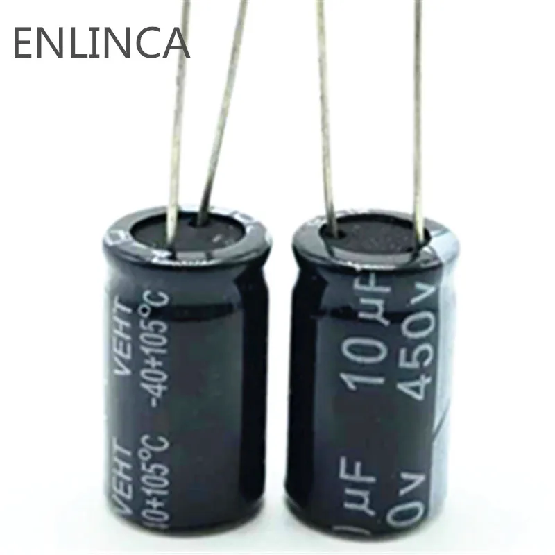 

3pcs/lot 450v 10uf 450v10UF aluminum electrolytic capacitor size 10*17