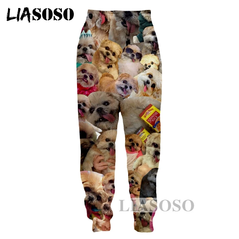 LIASOSO Harajuku Животные Doge Сиба ину забавные мем 3D принт штаны унисекс хорошее качество собака gsirl Красочные пространства Топы G493