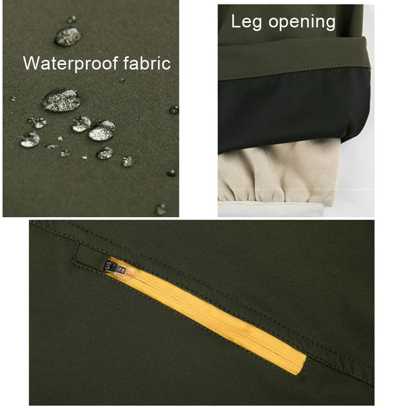 El Ártico luz mujeres invierno Fleece 2 unidades esquí pantalones al aire libre cortavientos extraíble pantalones de senderismo Trekking escalada esquí