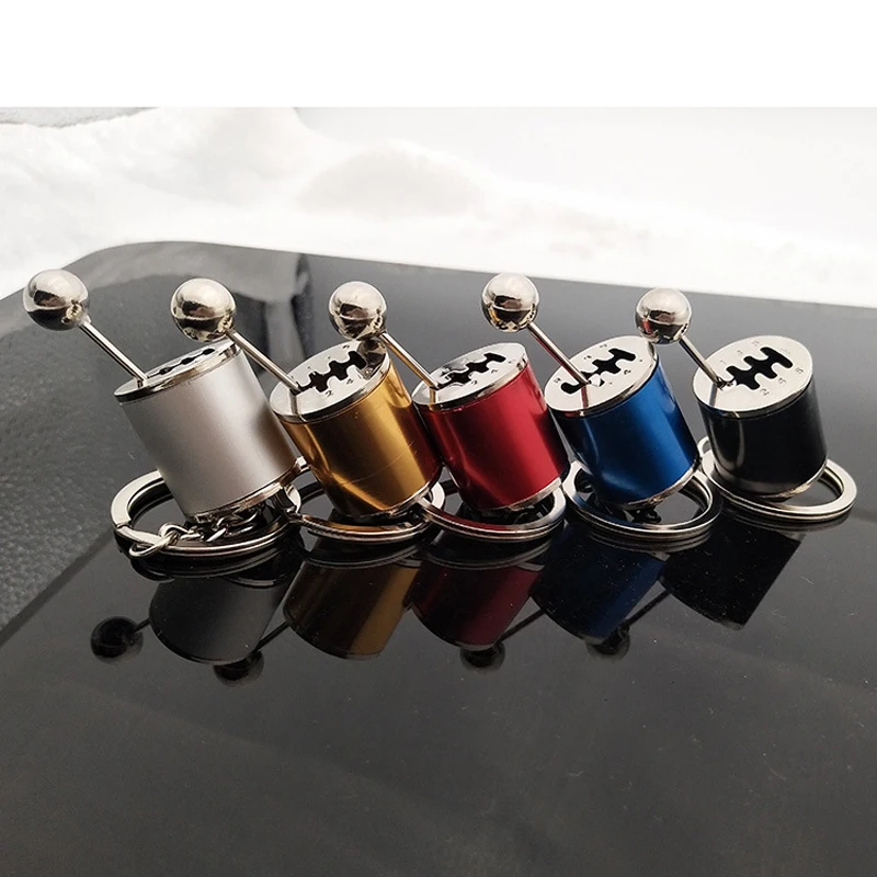 

Car Gear Box Keychain Imitation 6 Speed Manual Car Gear Lever Shift Knob Type Car Modified Gear Box брелок для ключей автомобиля