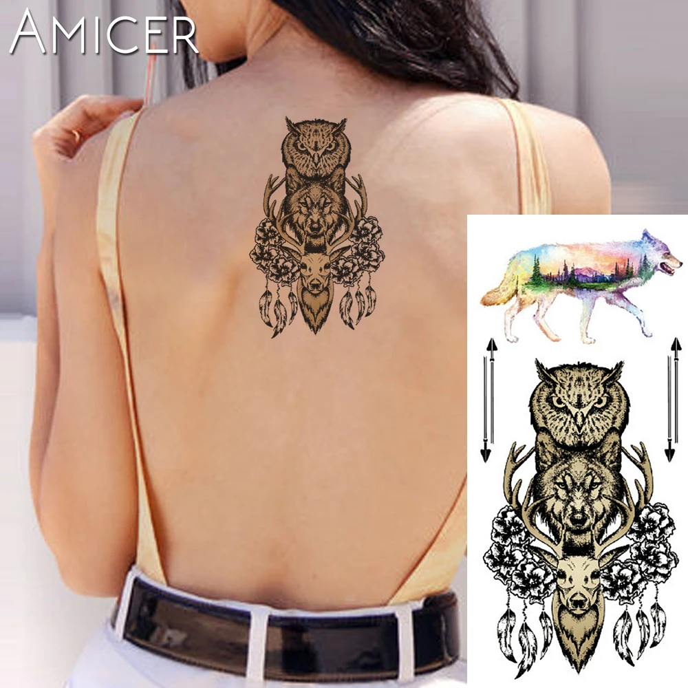 1 шт. временная татуировка с жирафом|tattoo sticker|waterproof tattoo stickertattoo stickers for women |
