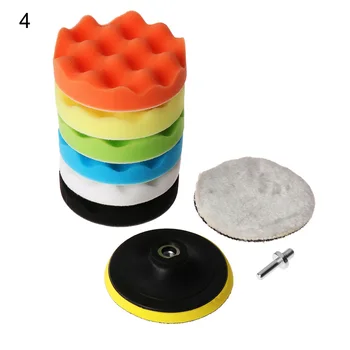 

8Pcs Car Sponge Polishing Pad Set 3/4/5/6/7 inch Buffing Waxing Pad For Boat Car Polisher Buffer Drill Wheel polisher tools