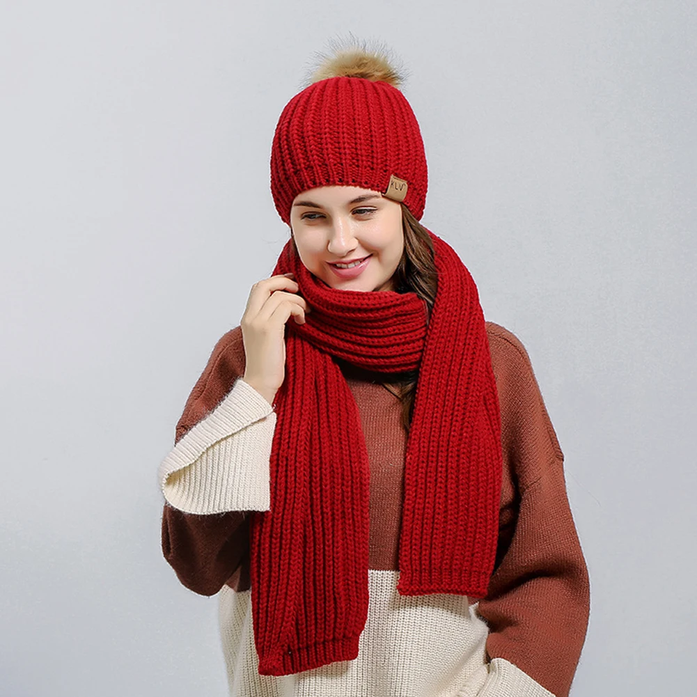 bobble hat and scarf set