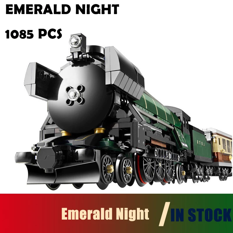 

Compatible with lego 21005 Technic Series Emerald Night Train Model Building Kits Block Bricks Toys for Children gift 10194