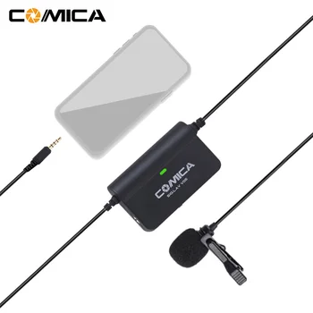 

CoMica Flexible Single Lavalier Microphone Stepless Gain Control Real-time Audio Monitoring for Smartphone & Camera