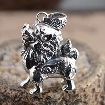 

New Jewelry Silver Pendant S925 Sterling Silver Pendant New Gift wholesale kylin ruishou personality