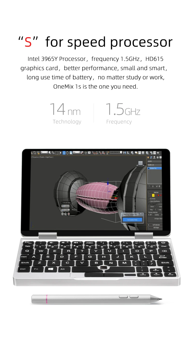 Один нетбук One Mix 1S характеристики ноутбук Йога карманный ноутбук Intel 3965Y 8 Гб 128 Гб SSD Win 10 Мини ноутбук