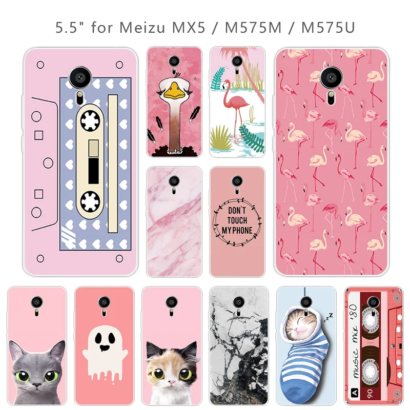 For Meizu MX5 Case Luxury Coque Cases for meizu mx5 M X 5 Fashion Protective Silicon Pink Back Cover 5.5&quot MEIZU |