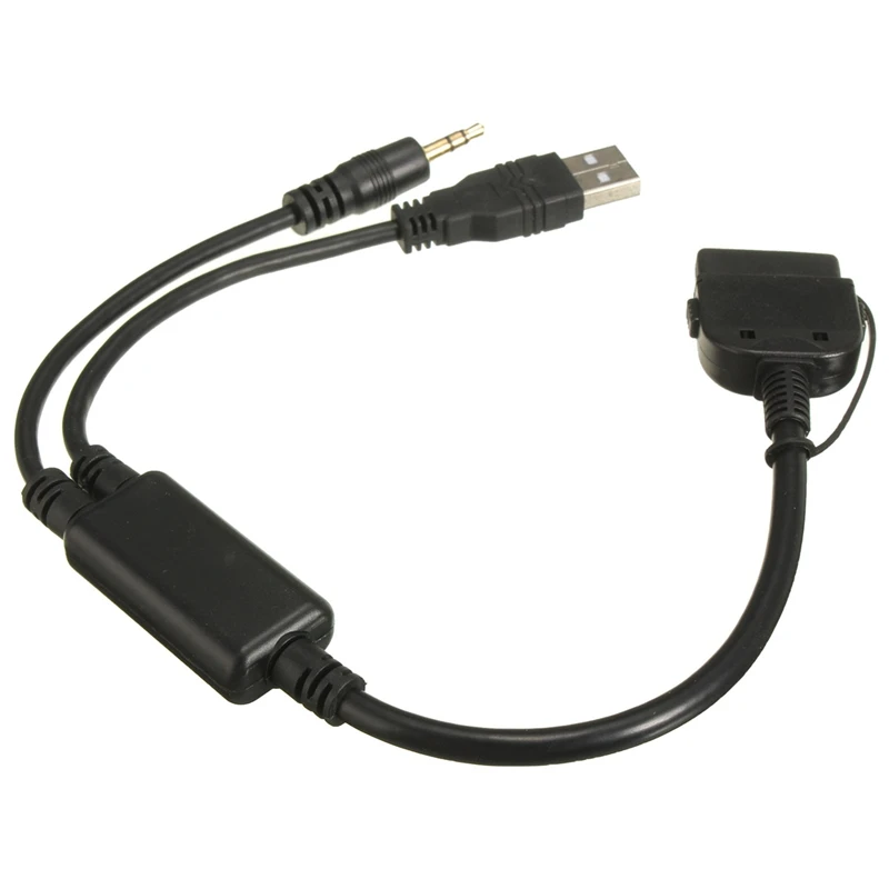 Лучшее качество авто AUX к USB аудио интерфейс Y кабель адаптер для BMW/Mini Cooper/IPhone/iPod