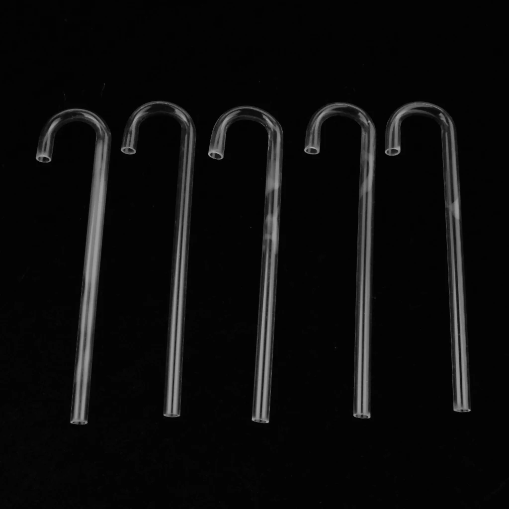 5 Pcs Transparent Acrylic Thickened Elbow Tube for Aquarium