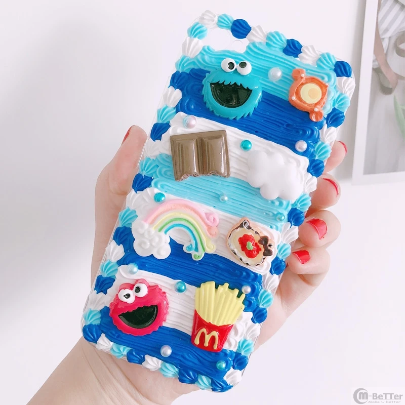 Чехол сделай сам для Samsung s9/s10 plus note 8/note9 милый 3D чехол телефона Улица Сезам Galaxy s8/9 +