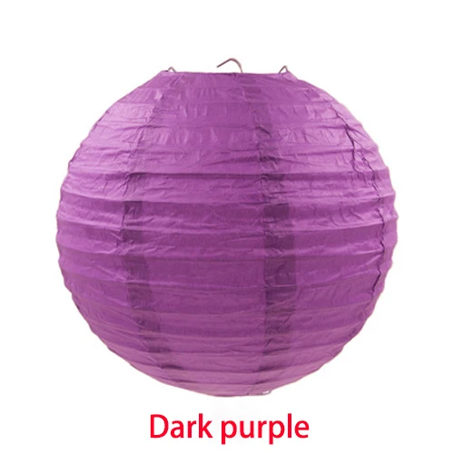 Dark purple 16 дюймов бумажный подвесной фонарь фестиваль складные фонари для свадьбы ребенка день рождения комнаты потолочные подвески diy украшения - Цвет: Dark purple