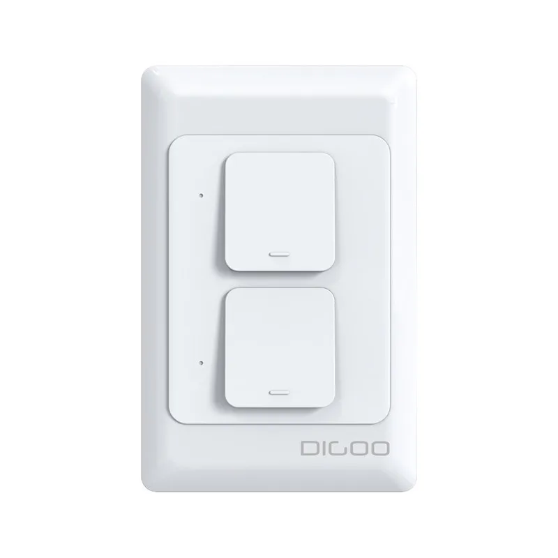 DIGOO DG-S811 AC100V-250V 600W 1/2/3 WI-FI настенный переключатель приложение Tuya дистанционный умный Управление работать с Alexa и Google Assistant - Цвет: 2 button