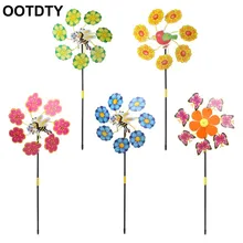 Цветочный узор Спиннер ветряная мельница дети игрушки украшение сада, двора