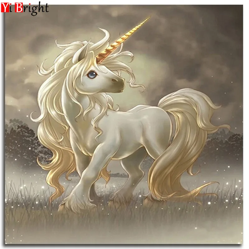 

5D Diamond Painting Full circular Diamond Embroidery Animal Unicorn Cross Stitch 3D Diamond Mosaic Needlework Christmas Gift XY1