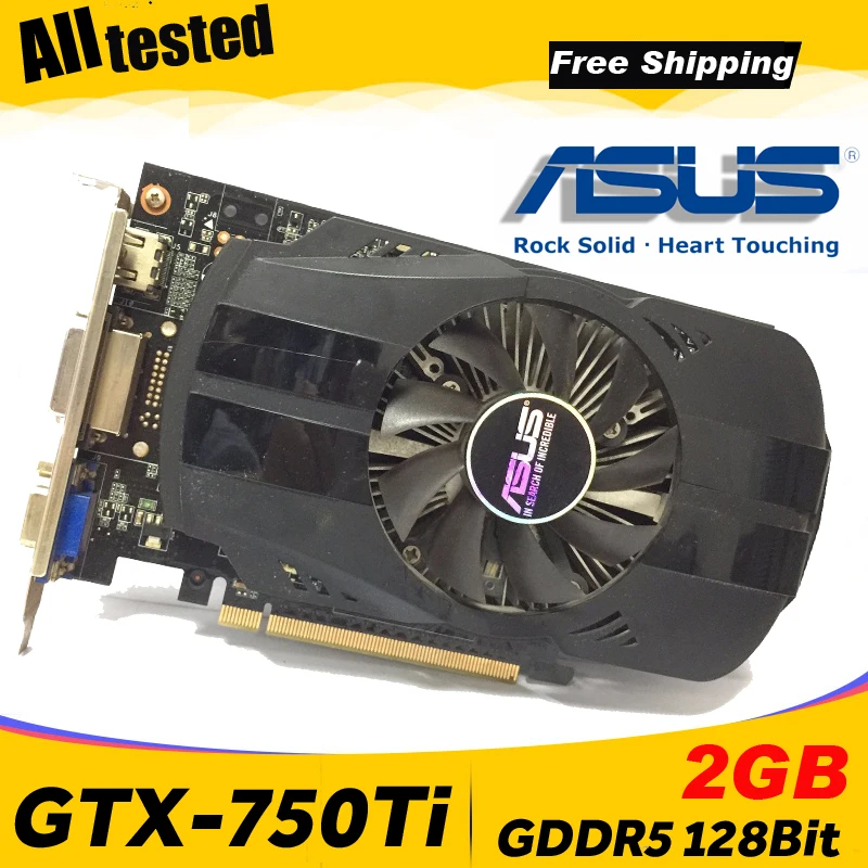 

Asus GTX-750TI-OC-2GB GTX750TI GTX 750TI 2G D5 128 Bit DDR5 PC Desktop Graphics Cards PCI Express 3.0 computer Graphics Cards