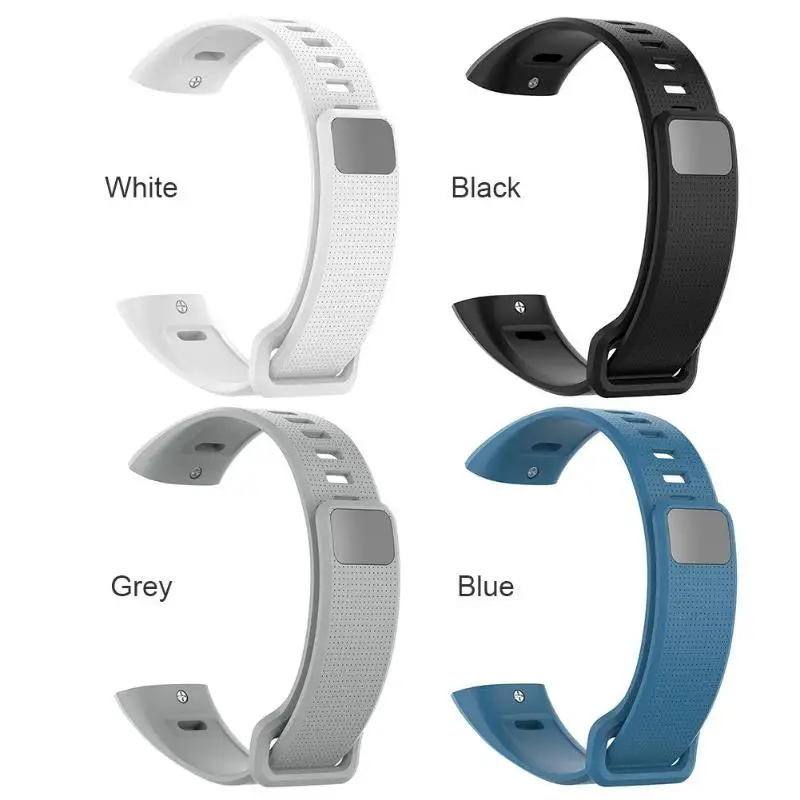 Силиконовый ремешок для часов Huawei Band 2/Band 2 Pro/ERS B19/ERS B29 белый черный серый