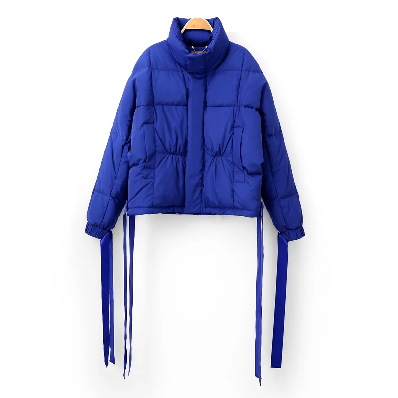 Minimaliste Hiver Solide Court 2018 Mode Blanc Doudoune Blue Épais De 90 Vers Femelle Downcoat Amii Canard pink Femmes Duvet Down Veste Le Banderoles Coat Bas d0wdPq