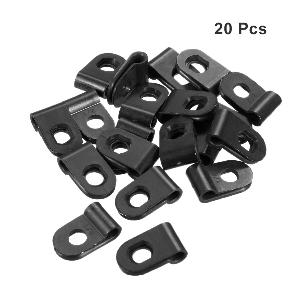 uxcell 10pcs Nylon R-Type Cable Clamp Organizer Cord Clips for Wire Management 36.7mm UC-9 