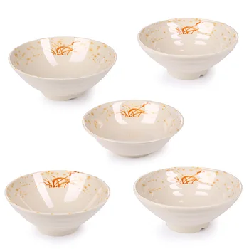 

RSCHEF 1 pcs Melamine soup bowl noodle bowl noodle bowl of Japanese imitation porcelain hotel tableware bowl