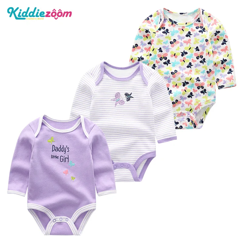 Для маленьких девочек одежда; богемный комплект, roupa de bebe, Одежда для новорожденных Одежда для мальчиков Детский комбинезон с принтом в виде хлопок длинные Sheeve детские пижамы 3 шт./компл. Топы ropa bebe - Цвет: BDL3027