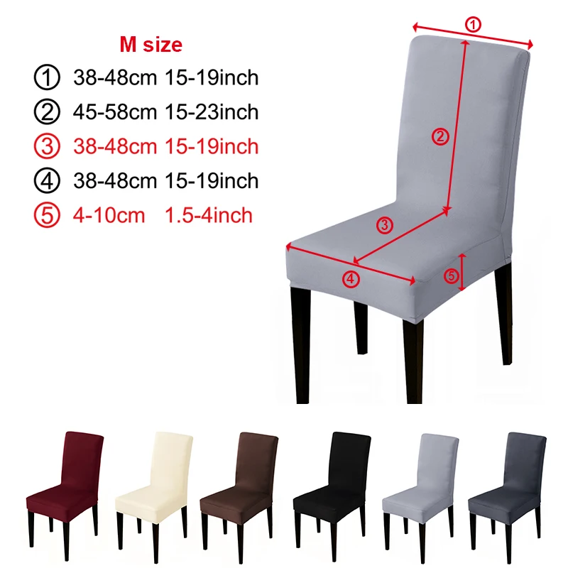 3 разных размера чехлы для стульев чистый цвет чехлы для стульев стрейч съемные чехлы для обеденных сидений отель Банкет Ресторан