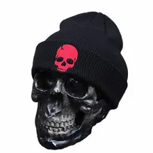 Новая мода череп теплая шапочка шляпа панка зимняя вязаная хип-хоп шапка s призрак шапка вязаная шапка шапки для мужчин Спорт на открытом воздухе