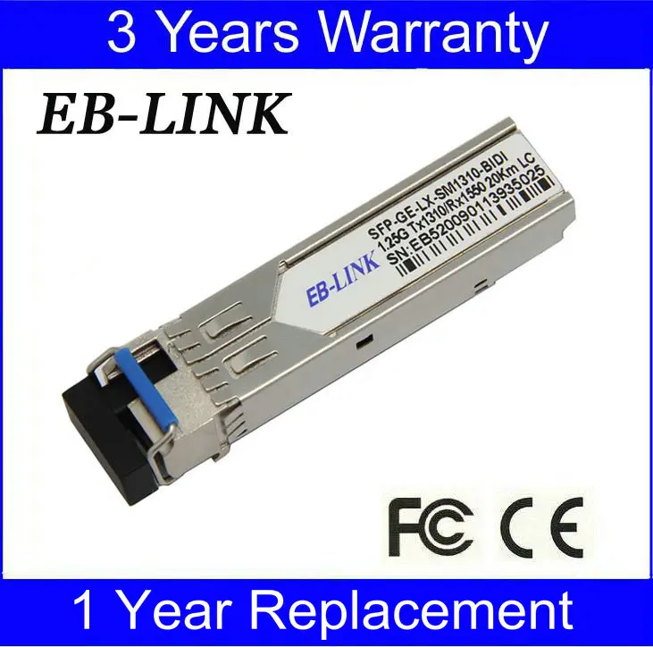 

For H3C Compatible,TX1310/RX1550nm 1.25G 10km BIDI SFP Transceiver module support DDM/DOM